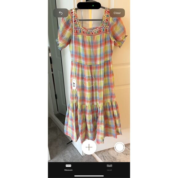 NWOT Johnny Was DELACEY PLAID SQUARE NECK MIDI DRESS, XS $285 E45 - Picture 10 of 11